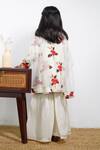 Shop_Mamma Plz_Ivory Chanderi, Cotton Floral Sharara Set _at_Aza_Fashions