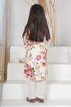 Shop_Mamma Plz_Ivory Chanderi, Cotton Floral Printed Kurta Pajama Set _at_Aza_Fashions