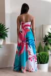 Shop_Label Lila_Multi Color Polyester, Cotton Sweetheart Neck Designer Dress _at_Aza_Fashions