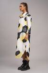 Taika By Poonam Bhagat_Black Linen Collared Mango Retro Printed Dress _Online_at_Aza_Fashions