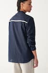 Buy_Three_Navy Cotton Blue Front Pocket Shirt 