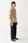 Buy_Three_Multi Color Poplin Embroidery Painter Poppy Applique Shirt _Online_at_Aza_Fashions