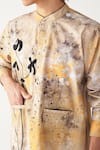 Three_Multi Color Poplin Embroidery Painter Poppy Applique Shirt _at_Aza_Fashions