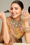 Mahima Mahajan_Yellow Organza Embroidery, Sequins, Mirrors Asymmetric Floral Lehenga Set _Online