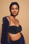 Buy_Somya Goyal_Black Viscose, Polyester, Spandex Sweetheart Neck Lumen Bustier 