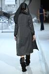 Shop_Somya Goyal_Black Viscose, Cotton Obscura Handwoven Coat _at_Aza_Fashions
