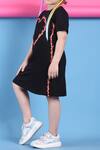 Buy_Petite Pomme_Black Viscose Embroidery Heart Dress _Online_at_Aza_Fashions