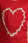 Buy_Petite Pomme_Red Viscose Embroidery Heart Embellished Dress _Online_at_Aza_Fashions