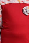 Petite Pomme_Red Viscose Designer Dress For Girls _at_Aza_Fashions