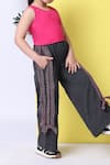 Buy_Petite Pomme_Pink Cotton Blend Top And Melange Grey Joggers _Online_at_Aza_Fashions
