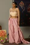 Buy_Quod_Pink Cotton Embroidery Breeze Striped Pants _Online_at_Aza_Fashions