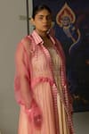 Buy_Quod_Pink Silk Organza Embroidery Round Neck Overlay _Online_at_Aza_Fashions