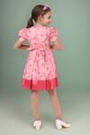 Shop_Samyukta Singhania_Pink Cotton Fabric Flowers Printed Dress _at_Aza_Fashions