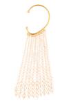 Shop_Anaash_White Pearls Cascade Statement Ear Cuff _at_Aza_Fashions