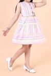 Shop_Petite Pomme_Multi Color Linen Pink Stripe Printed Dress_Online_at_Aza_Fashions