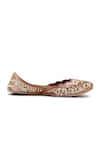 Doriaana_Gold Shimmer Designer Jutti _Online_at_Aza_Fashions