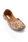 Buy_Doriaana_Gold Shimmer Designer Jutti _at_Aza_Fashions