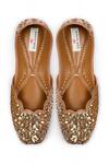 Shop_Doriaana_Gold Shimmer Designer Jutti _at_Aza_Fashions