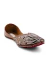 Buy_Doriaana_Gold Tamara Designer Copper Jutti _at_Aza_Fashions
