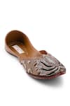 Buy_Doriaana_Gold Tamara Designer Copper Jutti _Online_at_Aza_Fashions