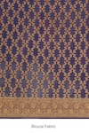 Naaritva India_Navy Chiffon Zari Blue Hand Woven Banarasi Saree With Running Blouse _Online_at_Aza_Fashions