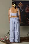 Shop_Quod_Blue Cotton Scoop Neck Reef Bralette _at_Aza_Fashions