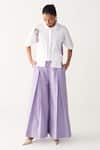 Buy_Three_White Poplin Beads, Fringe Collared Beaded Crop Shirt _Online_at_Aza_Fashions