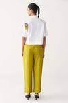 Shop_Three_White Poplin Beads Collared Crop Fringe Shirt _at_Aza_Fashions