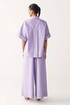 Shop_Three_Lavender Poplin Embroidery Collared Floral Shirt _at_Aza_Fashions