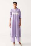 Buy_Three_Lavender Poplin Collared Purple Back Pleat Jacket _at_Aza_Fashions