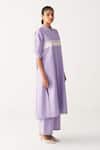 Three_Lavender Poplin Collared Purple Back Pleat Jacket _at_Aza_Fashions