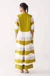 Shop_Three_Green Crepe Applique Collared Lime Jacket _at_Aza_Fashions