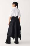 Shop_Three_Black Handloom Cotton Embroidery Handkerchief Skirt _at_Aza_Fashions