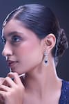 Buy_Nazaakat By Samara Singh_Blue American Diamond Earrings _at_Aza_Fashions