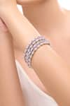 Shop_Nazaakat By Samara Singh_Silver Plated And Pink American Diamond Bangles _Online_at_Aza_Fashions