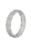 Nazaakat By Samara Singh_Silver Plated Diamonds American Bangles Set _Online_at_Aza_Fashions