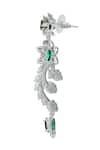 Nazaakat By Samara Singh_Green American Diamond Earrings _at_Aza_Fashions