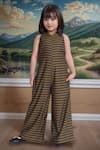 Buy_Samyukta Singhania_Navy Cotton And Olive Checkered Jumpsuit _at_Aza_Fashions