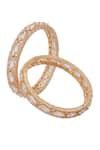 Shop Nazaakat By Samara Singh Gold Plated And White American Diamond Bangles Online at Aza Fashions Shop_Nazaakat By Samara Singh_Gold Plated And White American Diamond Bangles _Online_at_Aza_Fashions