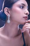 Buy_Nazaakat By Samara Singh_White American Diamond Earrings _at_Aza_Fashions
