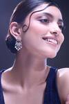 Nazaakat By Samara Singh_Pink American Diamond Earrings _at_Aza_Fashions