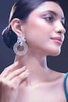 Shop_Nazaakat By Samara Singh_White American Diamond Earrings _Online_at_Aza_Fashions