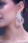 Nazaakat By Samara Singh_White American Diamond Earrings _at_Aza_Fashions