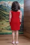 Shop_Petite Pomme_Red Viscose Designer Dress For Girls _at_Aza_Fashions