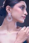 Shop Nazaakat By Samara Singh Pink American Diamond Earrings Online at Aza Fashions Shop_Nazaakat By Samara Singh_Pink American Diamond Earrings _Online_at_Aza_Fashions