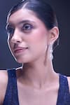 Nazaakat By Samara Singh_Pink American Diamond Earrings _at_Aza_Fashions