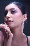 Buy_Nazaakat By Samara Singh_Aqua American Diamond Earrings _at_Aza_Fashions