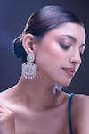Shop_Nazaakat By Samara Singh_White American Diamond Earrings _Online_at_Aza_Fashions
