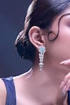 Shop_Nazaakat By Samara Singh_Aqua American Diamond Earrings _Online_at_Aza_Fashions