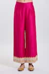Buy_Sheetal Batra_Pink Embroidery Round Neck Shiza Hot Kurta Set _Online_at_Aza_Fashions